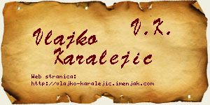 Vlajko Karalejić vizit kartica